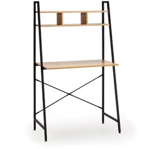 VS VENTA-STOCK Bureau Blanca noir, 1 étagère, style industriel, 83 cm longueur pas cher