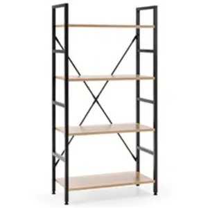 Comparateur de prix : VS VENTA-STOCK Étagère bibliothèque Virginia bois 4 Étagères, pour salle à manger