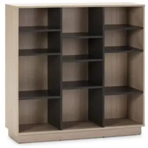 Comparateur de prix : Etagère Bibliothèque Vigo 110x110 cm, couleur Chêne et Gris