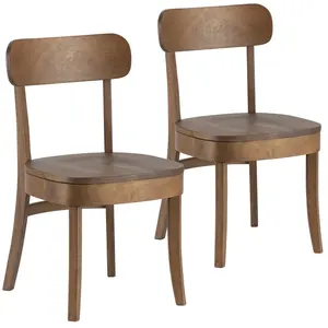 VS VENTA-STOCK Pack de 2 chaises Nala couleur Noyer, Bois Massif