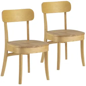 Pack de 2 chaises nala couleur chêne, bois massif I23112 pas cher