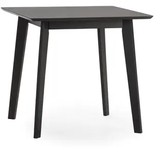 HOMN Table à manger 80x80 cm Couleur Noir pas cher