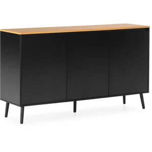 HOMN Buffet 3 portes couleur Noir pas cher