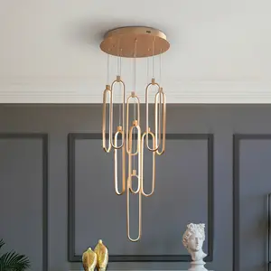 Schuller Valencia Suspension LED Colette, à 9 lampes, ronde, or roseVendu parluminaire