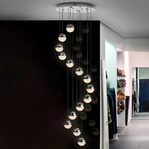 Schuller Valencia Suspension LED Sphere 14 lampes, chromé, app pas cher