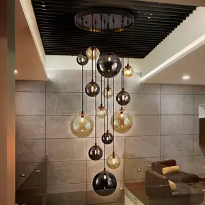 Schuller Valencia Suspension Dark, fer, verre, ambre, smoke, Ø 60 cmVendu parluminaire
