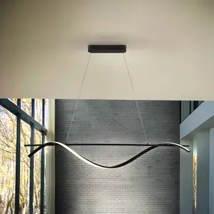 Schuller Valencia Suspension LED Boa, noir mat, métal pas cher