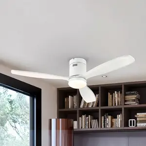 Schuller Valencia Ventilateur de plafond LED Siroco, blanc, Ø 132 cm, ... pas cher