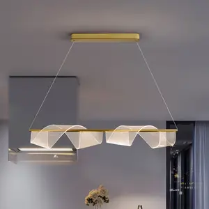 Schuller Valencia Suspension LED Velas, longue, dorée, métal, plastiqu... pas cher