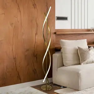 Schuller Valencia Lampe sur pied LED Dido, métal, silicone, orVendu parluminaire