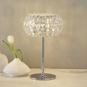 Schuller Valencia Lampe à poser DIAMOND dotée de cristaux, 24 cm pas cher