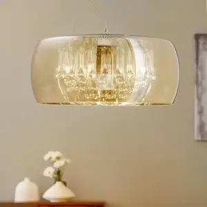 Schuller Valencia Suspension LED Argos avec goutte de cristal Ø 50 cmVendu parluminaire