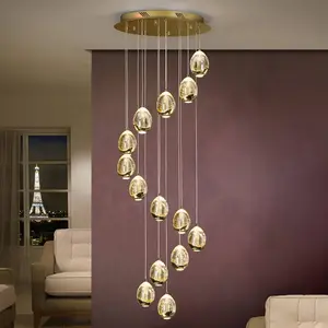 Schuller Valencia Suspension LED Rocio 14 lampes dorée BluetoothVendu parluminaire