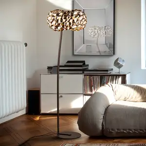 Schuller Valencia Lampadaire LED Narisa, doré rosé/brune pas cher