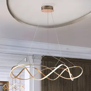 Schuller molly - suspension led intégrée, or rose