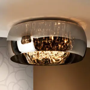 Schuller Valencia Plafonnier Argos avec cristaux, Ø 50 cmVendu parluminaire