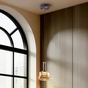 Schuller Valencia Suspension LED Scarlett, couleur ambre, Ø 18 cm, ver... pas cher