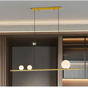 Schuller Valencia Suspension LED Mila, couleur or, longueur 120 cm, à ... pas cher