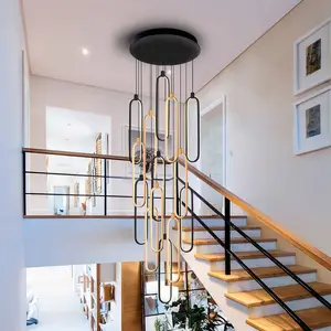 Schuller Valencia Suspension LED Colette, 14 ampoules, noir/or rose, r...