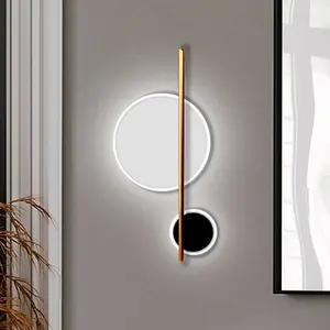 Schuller Valencia Applique murale LED Duo, hauteur 52 cm, noir/doré, m... pas cher