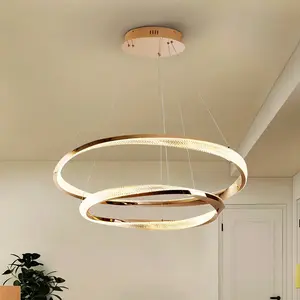 Schuller Valencia Suspension LED Orbitas, Ø 80 cm, couleur or, métal, ...
