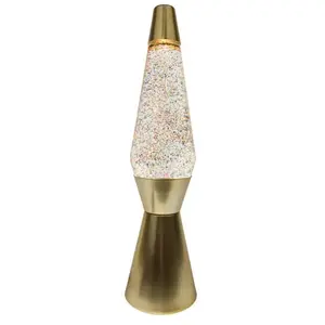 Comparateur de prix : Fisura BULLET-Lampe lave Métal/Verre H40cm Doré