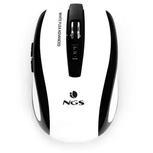 Ratón Inalámbrico NGS Flea Advanced/ Hasta 1600 DPI/ Blanco pas cher