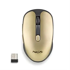 Comparateur de prix : Ratón Inalámbrico NGS Evo Rust/ Batería recargable/ Hasta 1600 DPI/ Dorado