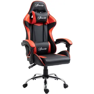 Vinsetto-Chaise de jeu réglable en hauteur, rouge, 63x67x122-130 cm pas cher