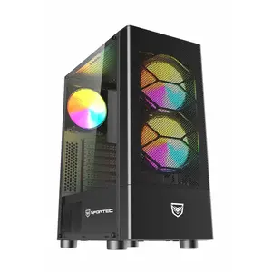 Comparateur de prix : Nfortec Caelum RGB Torre ATX Con Frontal Mallado Cristal Templado USB C Negra