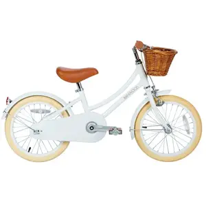 Comparateur de prix : Banwood - Vélo Classique Blanc Acier Cyclisme Pédales 4-7 Ans Exercice