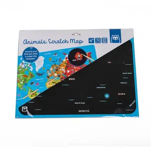 Carte des animaux du monde à gratter Scratch ArtVendu paravenue-des-jeux