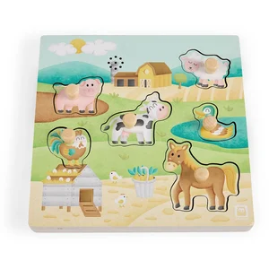 Eurekakids Puzzle Musical En Bois à Encastrer-ferme Friends pas cher