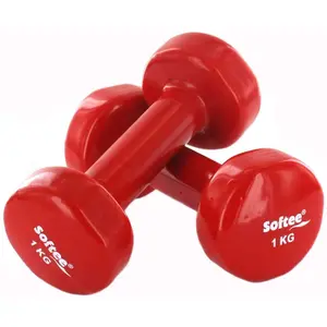 Haltère Softee - rouge - 1 kg pas cher