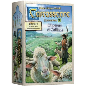 Jeu de stratégie Asmodee Carcassonne Moutons et Collines Extension 9 pas cher