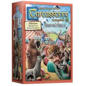 Jeu de stratégie Asmodee Carcassone Extension 10 Tous en Piste! pas cher
