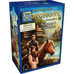Asmodee Carcassonne - Extension 1 Auberges Cathédrales - Jeu de société pas cher