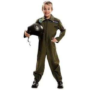 Mom Déguisement de pilote de chasse - NO NAME - Métier - Vert - Garçon - Répond aux normes UE