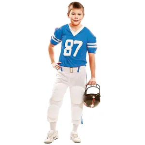 Comparateur de prix : Mom Déguisement joueur de football américain - Garçon - Bleu - 5 ans et plus - Polyester