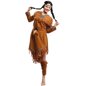 Comparateur de prix : My Other Me Déguisement Indienne Adulte - Marron - NO NAME - Franges - Plume - Costume Femme