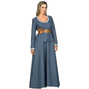 Mom Costume pour les adultes mon autre moi Western Girl Blue M / L 