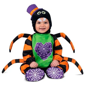 Comparateur de prix : VIVING Déguisement araignée colorée 7-12 m (bonnet, singe, pattes et chaussures)