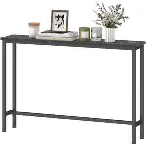 HOMCOM Console d'Entrée Étroite avec Surface Effet Marbre et Cadre en ... pas cher