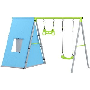 AIYAPLAY Balançoire pour Enfants 3 en 1 avec Tente Anneaux et Hauteur ... pas cher