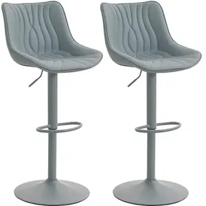 HOMCOM Lot de 2 Tabourets de Bar avec Hauteur Ajustable Dossier Siège ... pas cher