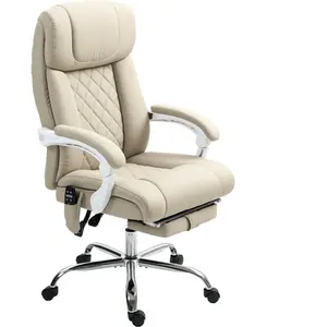 HOMCOM Fauteuil de Bureau de Massage avec Dossier Haut Inclinable avec... pas cher
