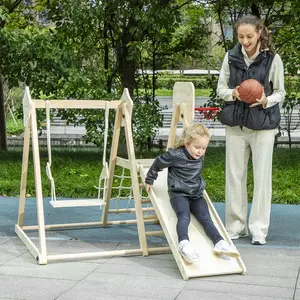 AIYAPLAY Toboggan pour Enfants 5 en 1 Structure d'Escalade avec Tobogg...Vendu paraosom