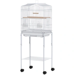 PawHut Cage pour oiseaux avec roulettes étagère portes 2 mangeoires 2 ... pas cher