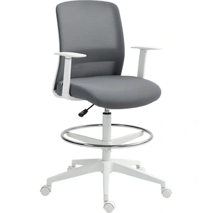 HOMCOM Chaise de Dessin Pivotante en Maille avec Repose-Pieds Support ... pas cher