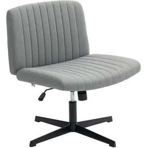 HOMCOM Chaise de Bureau sans Accoudoirs Chaise de Bureau à Bascule ave... pas cher